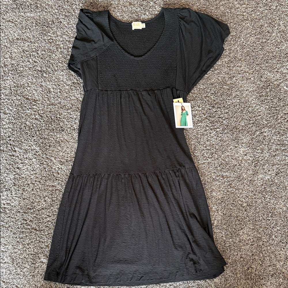 Nation Ltd Kacie Dress Medium in Black NWT